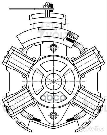 Узел щеточный стартера VAG tiguan (07) /transpo