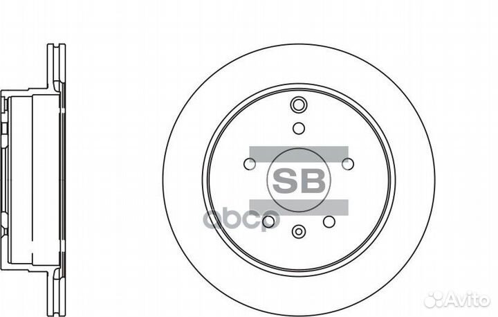 Диск тормозной задний SD3039 Sangsin brake