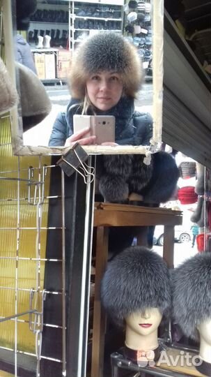 Шапка Натуральная кожа Натуральный мех