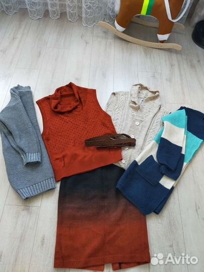 Теплая женская одежда пакетом, размер 48