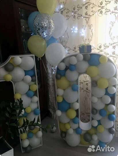 Объемная цифра 8 и 0 на день рождение