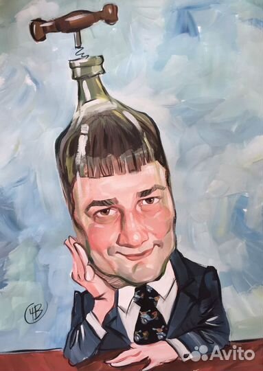 Портреты шаржи по фото