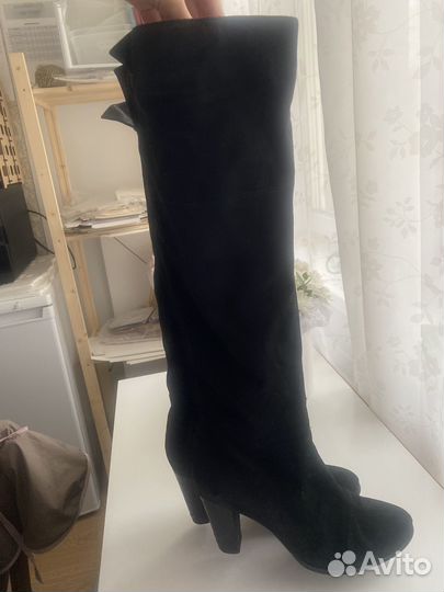 Сапоги женские натуральная замша 38