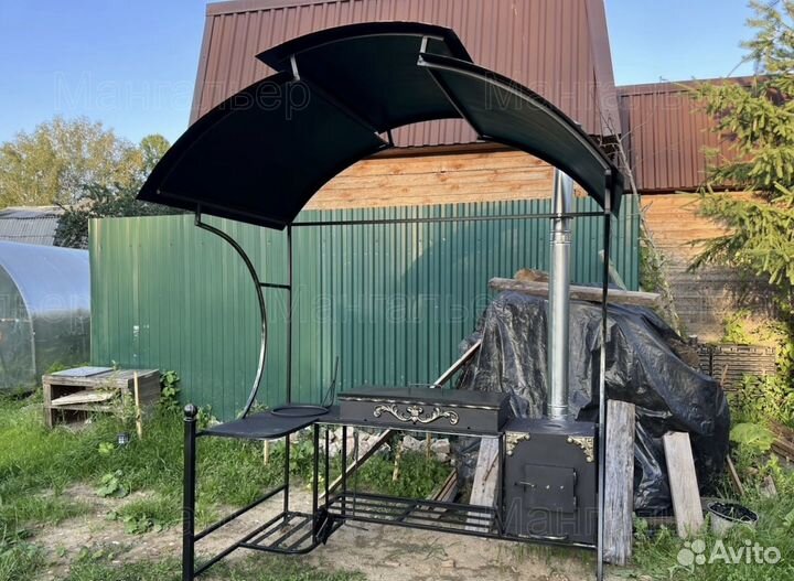 Мангал с крышей