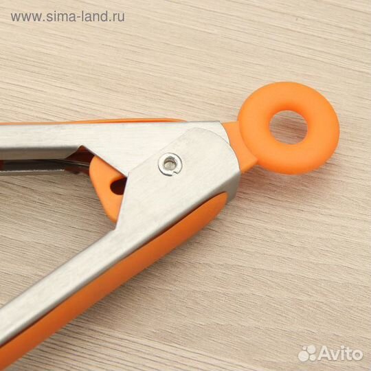 Щипцы для салата Доляна «Палитра», 23 см, цвет мик