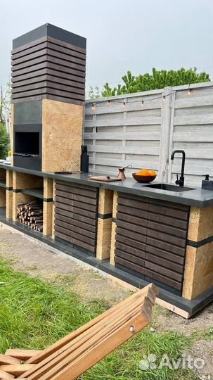 Модульная зона для кухни барбекю