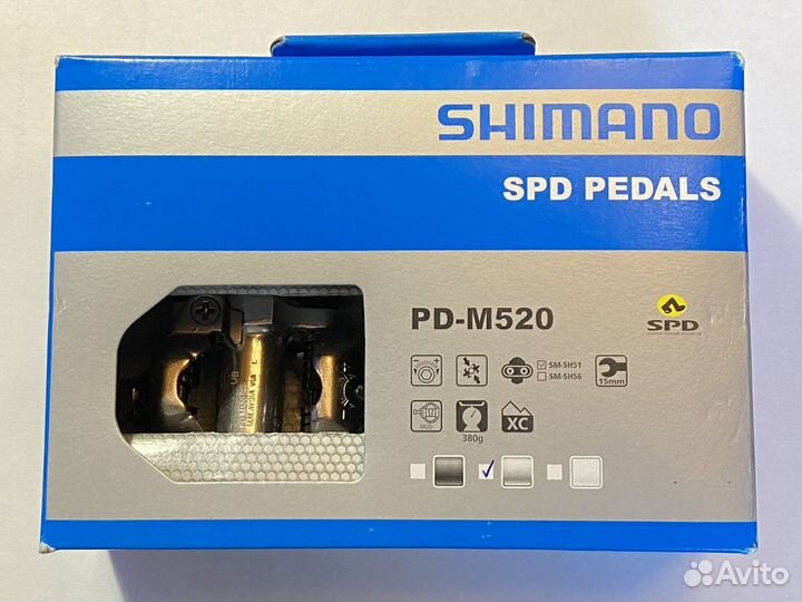 Новые контактные педали SPD, Shimano PD-M520