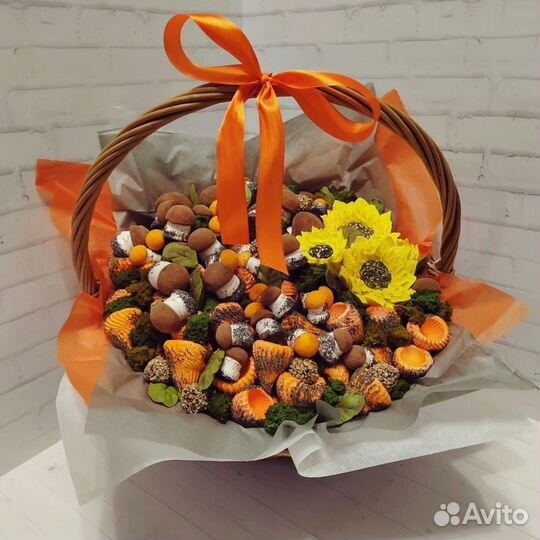 Зефирные букеты на заказ, шоколад, мармелад