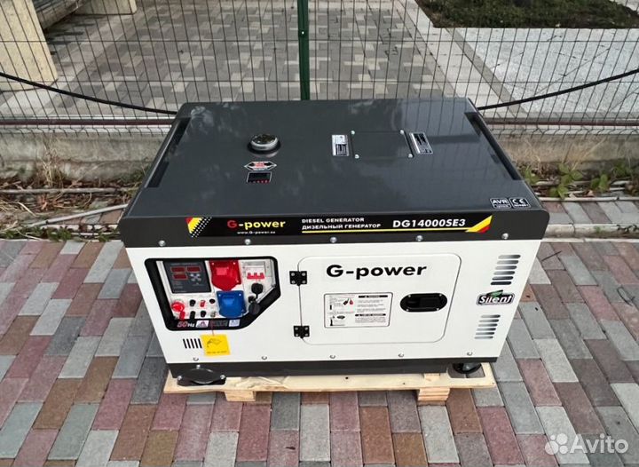 Дизельный генератор 12 kW g-power DG14000SE3