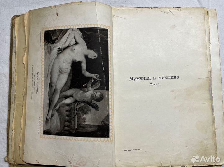 Антикварная книга 1896 год Мужчина и Женщина
