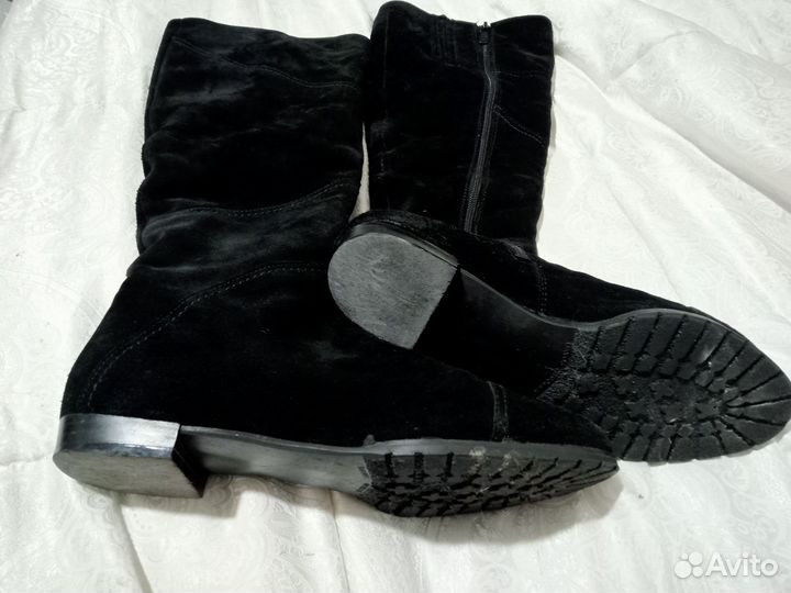 Зимние женские сапоги 38 натуральная замша