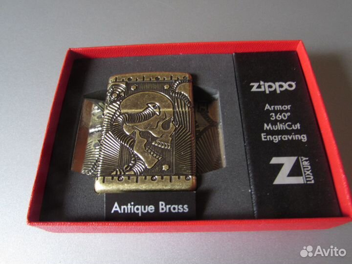 Zippo 29268 Armor Steampunk Skull, новая
