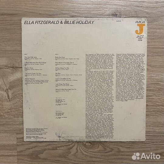 Ella Fitzgerald & Billie Holiday LP