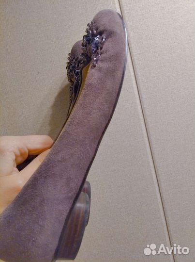 Балетки замша 39р