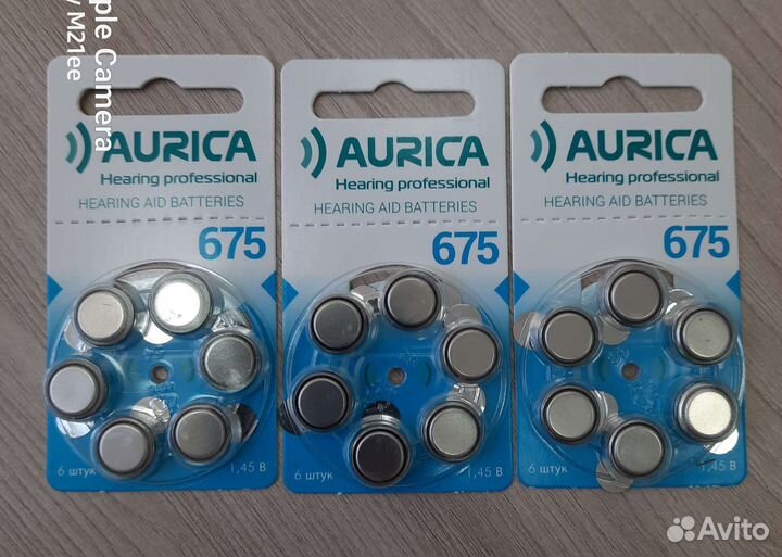Батарейки для слуховых аппаратов 675,13,312,10