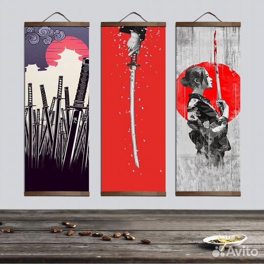 Плакаты 3шт японские