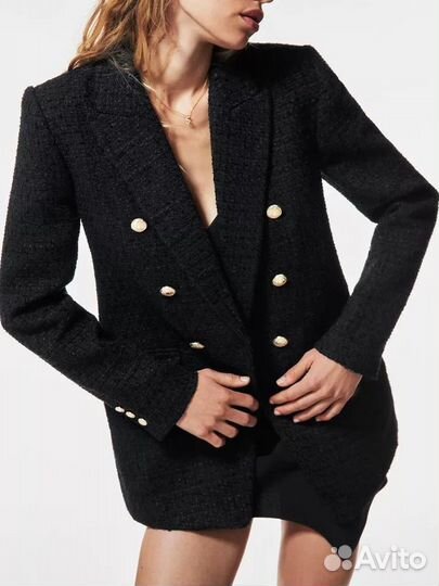 Пиджак Zara L новый чёрный