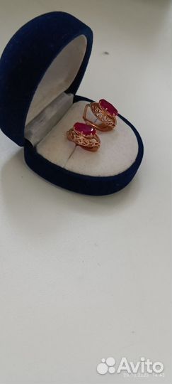 Серьги золото