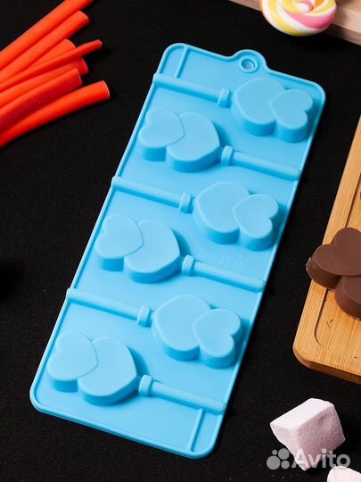 Форма силиконовая для шоколада, мороженого, 3шт