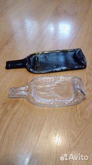 Минажница тарелка из бутылки