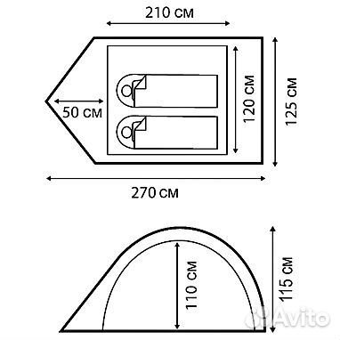 Палатка 2-х местная аренда