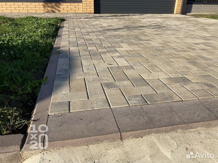 Тротуарная плитка, брусчатка, бордюры под ключ