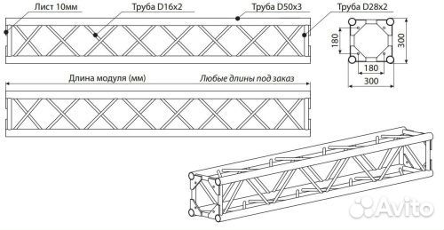 Imlight Q1-3000 - Прямой модуль квадратной конфиг