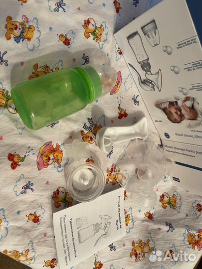 Молокоотсос ручной и прокладки для груди