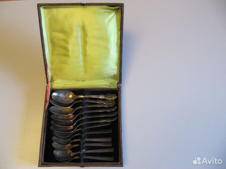 Набор чайных ложек мельхиор