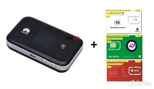 Роутер 3G/4G-WiFi Huawei E5377Ts-32 Симка Безлимит