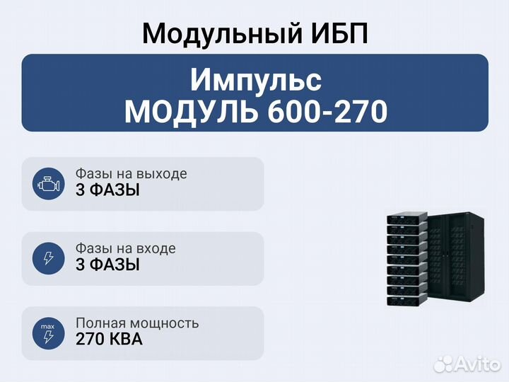 Модульный ибп Импульс модуль 600-270