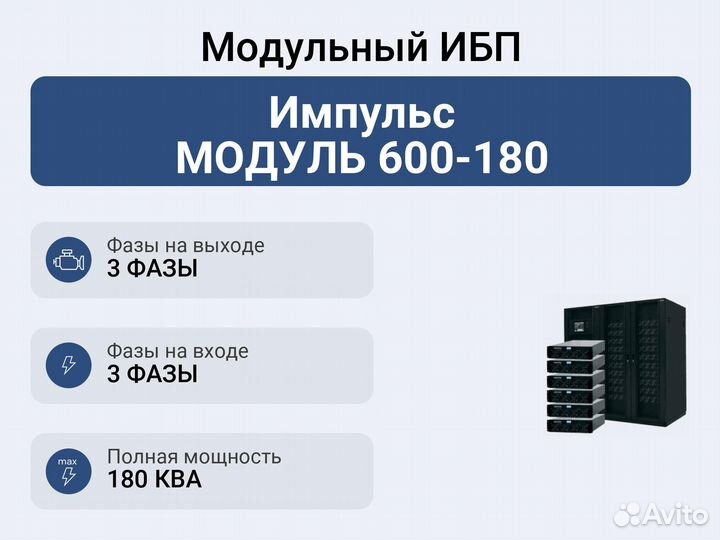 Модульный ибп Импульс модуль 600-180