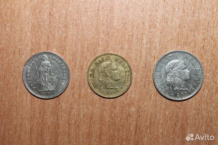 Монеты Швейцарии