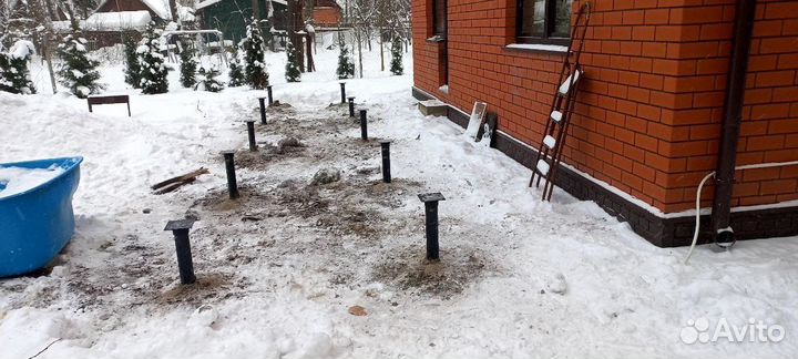 Фундамент на винтовых сваях