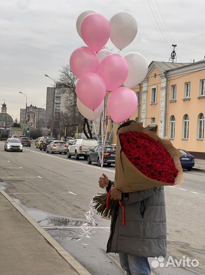 Роза букеты шарики подарки цветы оптом
