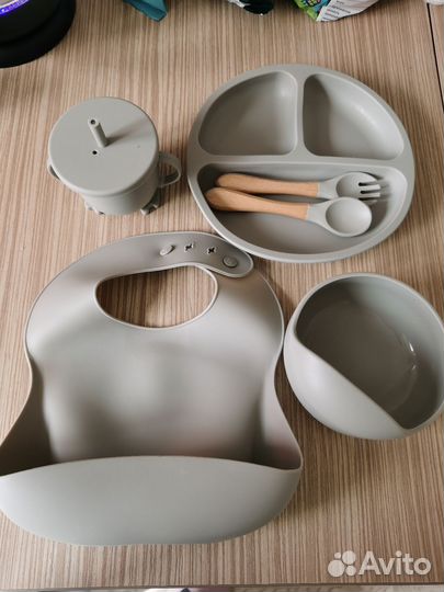 Набор детской силиконовой посуды