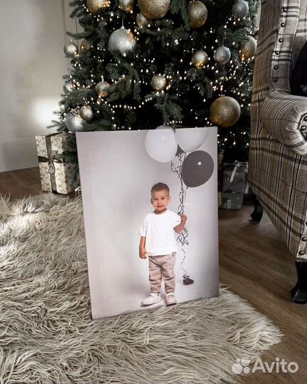 Портрет по фото на холсте