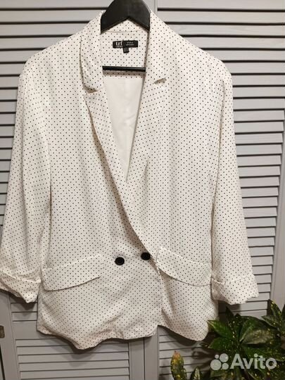 Жакет белый zara размер 44/46