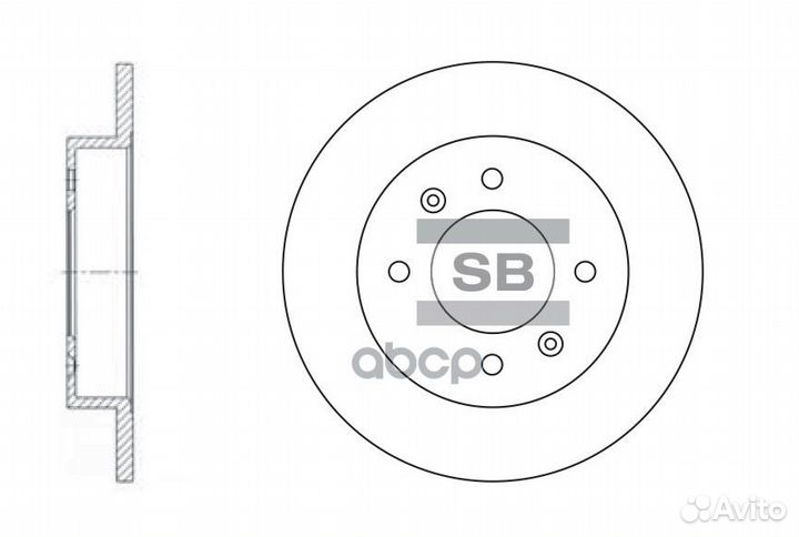 SD1017 диск тормозной задний Hyundai Lantra 1