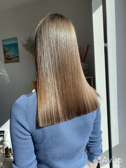 Кератиновое выпрямление волос