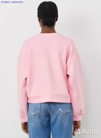 Свитшот укороченный Nike oversize Розовый