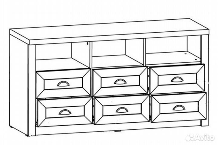 Prowansia K6S Комод Сосна Андерсона/Лефкас темный (Польша)
