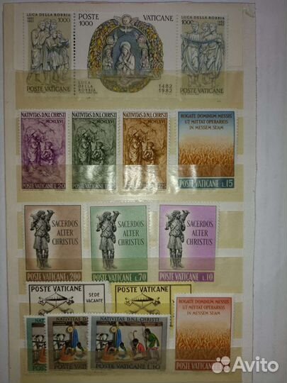 Подборка марок Ватикана