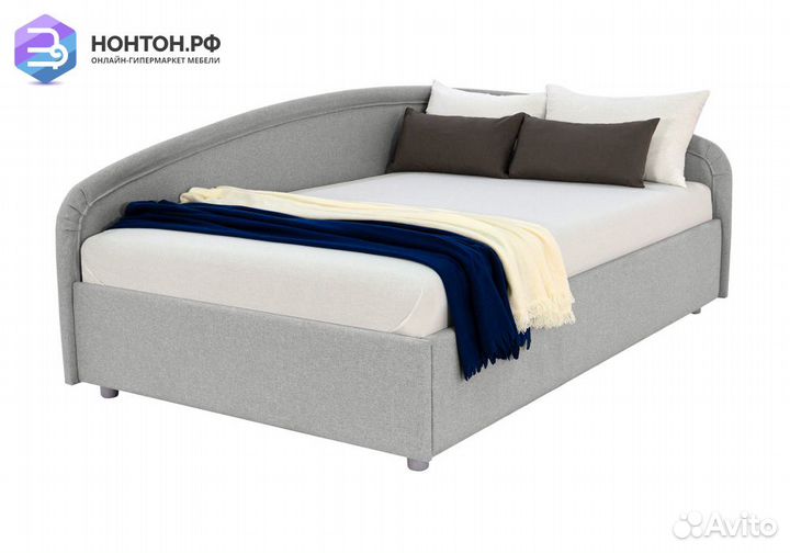 Тахта угловая жаккард светло-серый