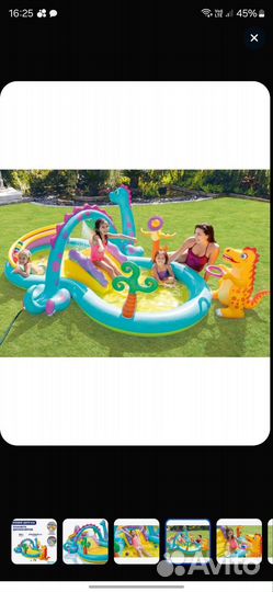 Детский бассейн intex динозавры