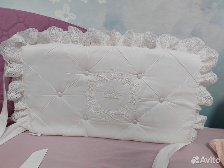 Бортики в кроватку KrisFi Облако 4 подушки