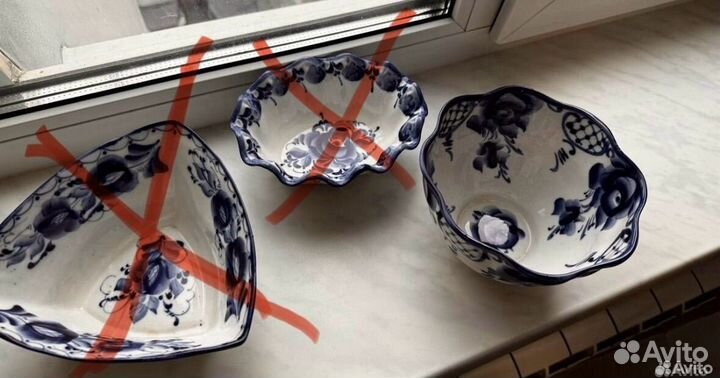 Набор столовой посуды гжель