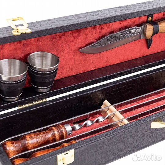 Шашлычный кизлярский набор в кейсе