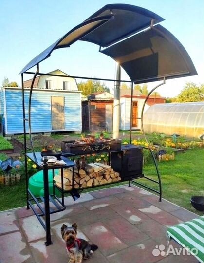 Мангал с печью