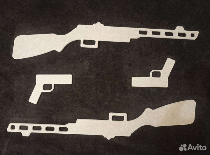 Автомат, пистолет, заготовки для творчества